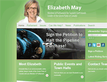 Tablet Screenshot of elizabethmaymp.ca